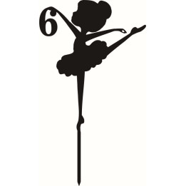 010017 Ballerina number 6 SVG File