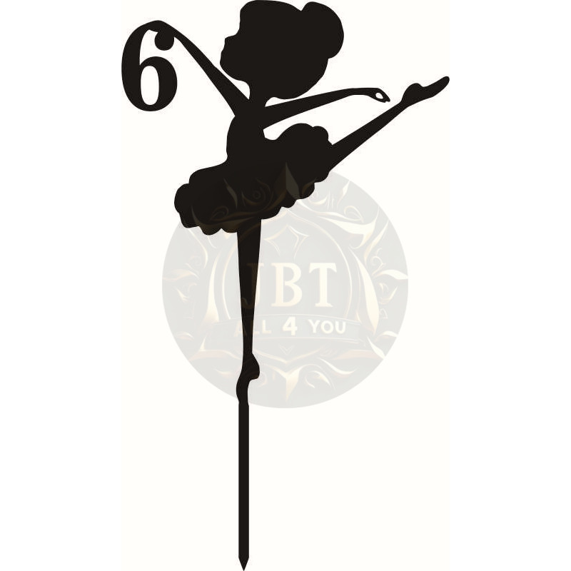 010017 Ballerina number 6 SVG File