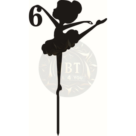 010017 Ballerina number 6 SVG File
