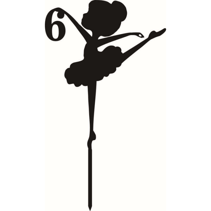 010017 Ballerina number 6 SVG File