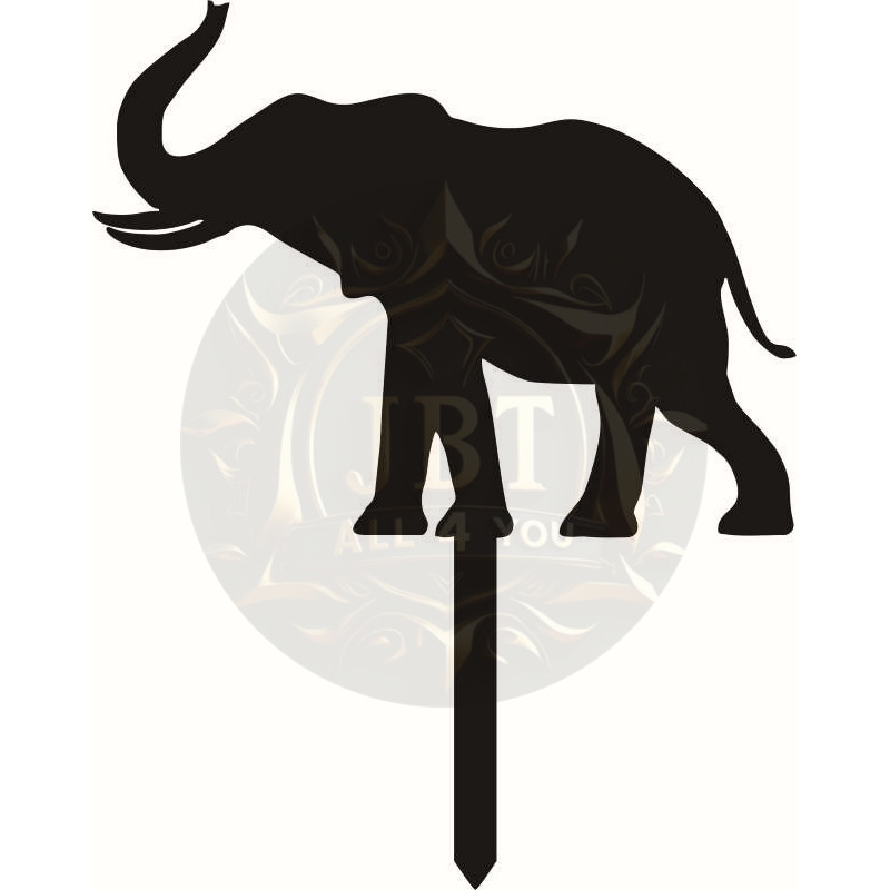 010022 Animals Elephant SVG File | Downloadable Cake Topper Design