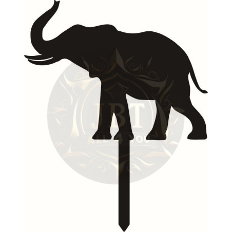 010022 Animals Elephant SVG File | Downloadable Cake Topper Design